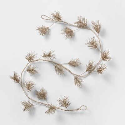 5&#39; Unlit Glitter Garland Champagne - Wondershop&#8482; | Target