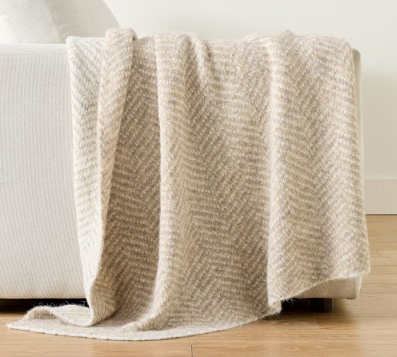 Herringbone Contrast Throw | Pottery Barn (US)