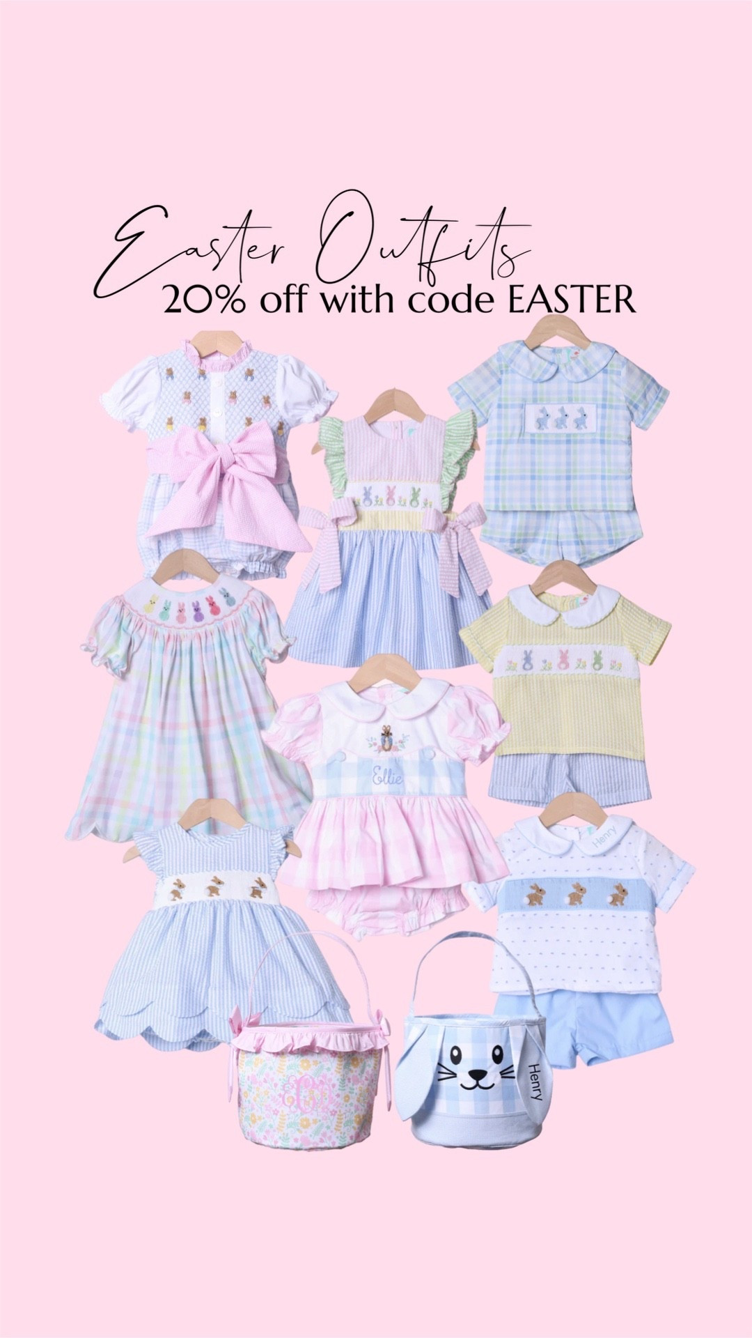 Baby’s Easter smocked outfits. Little girl Easter, baby boy Easter outfits. On sale 20% off right now! 

#LTKBaby #LTKSeasonal #LTKKids