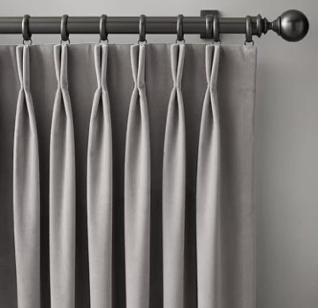 Designer Italian Velvet Color Unlined Curtain Panel Fabric Window Treatment French Pinch Pleat Dr... | Etsy (US)