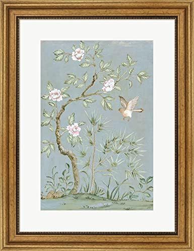 Spring Mural II Blue by Julia Purinton Framed Art Print Wall Picture, Wide Gold Frame, 20 x 26 in... | Amazon (US)