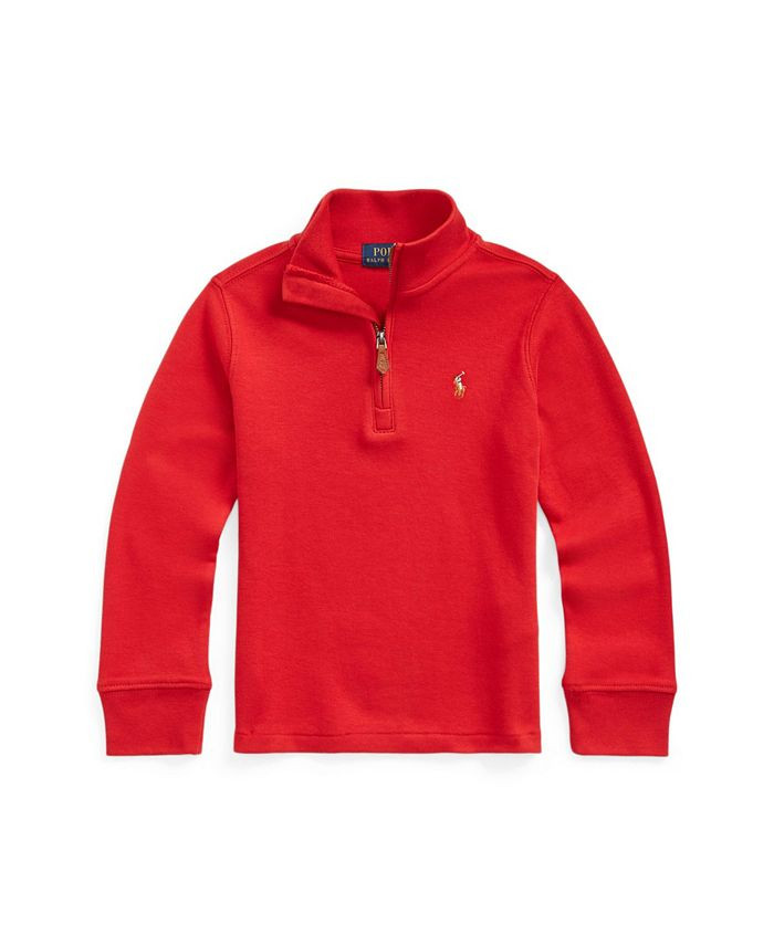 Polo Ralph Lauren Little Boys Cotton Interlock Quarter-Zip Pullover & Reviews - Sweaters - Kids -... | Macys (US)