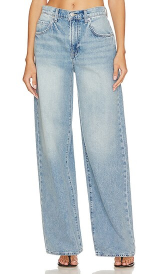 Mika High Rise Baggy Wide Leg in Blue Heron | Revolve Clothing (Global)