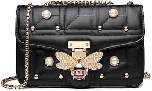 Bee Shoulder Bag for Women, Elegant Handbag Crossbody Bag with Pearl | Amazon (US)