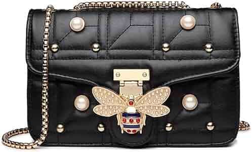 Bee Shoulder Bag for Women, Elegant Handbag Crossbody Bag with Pearl | Amazon (US)