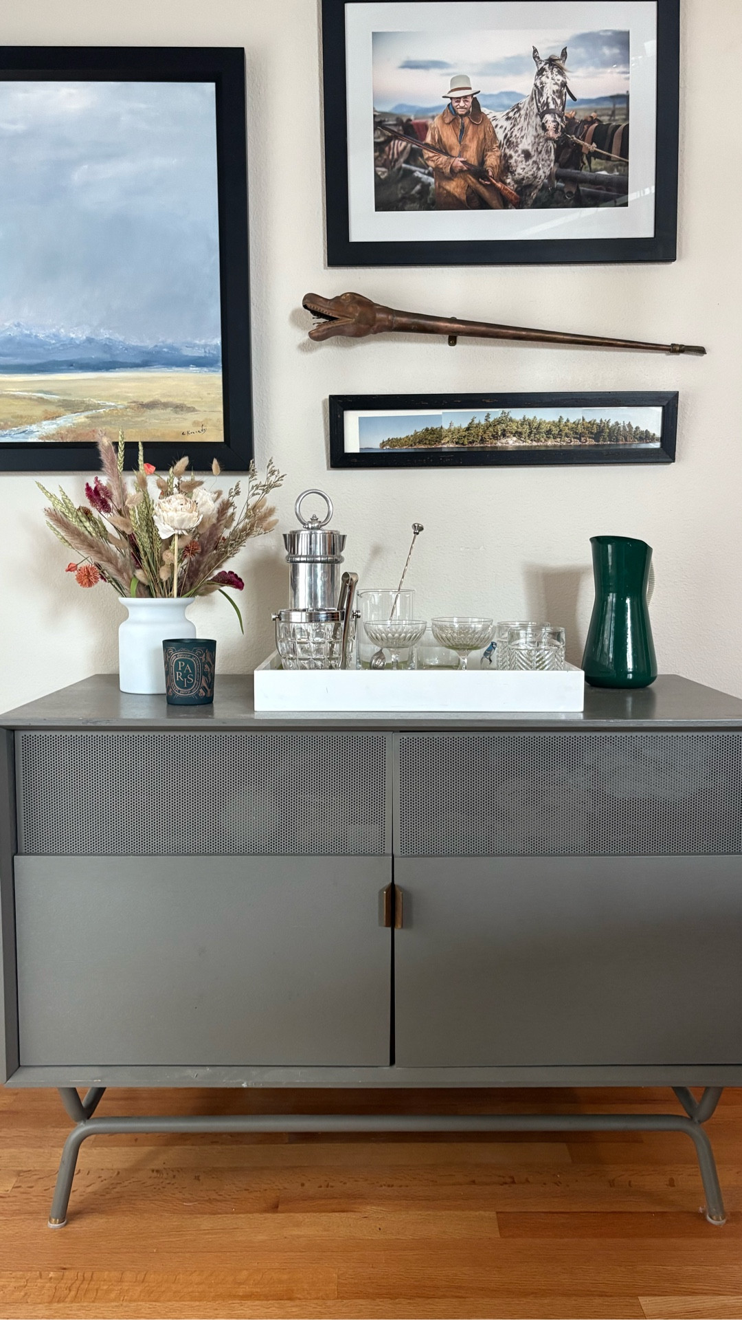 This versatile piece serves as our dining room sideboard (It’s also a media cabinet), and is on sale —   20% off. 
Blue Dot is terrific quality. The style leans modern but I’ve mixed it with more traditional pieces and it looks great. My color is no longer available but check out the gorgeous options. I’m in the love with the dark green! 

#LTKHome #LTKSaleAlert