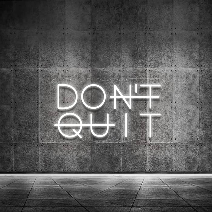 Don't Quit LED Neon Sign for Wall Decor, DO IT Neon Lights Party Decorations, USB Powered Switch ... | Amazon (US)