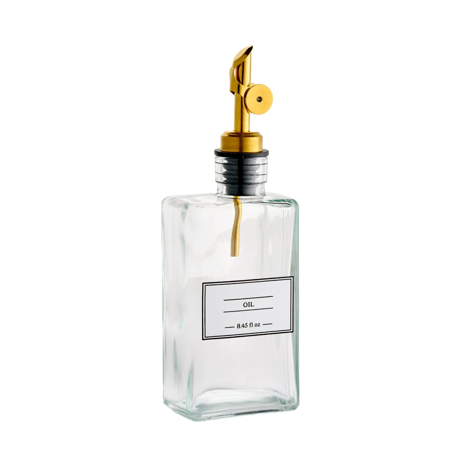 Better Home & Gardens 8.45 oz Unfilled Glass Oil Cruet Bottle with Gold Spout | Walmart (US)