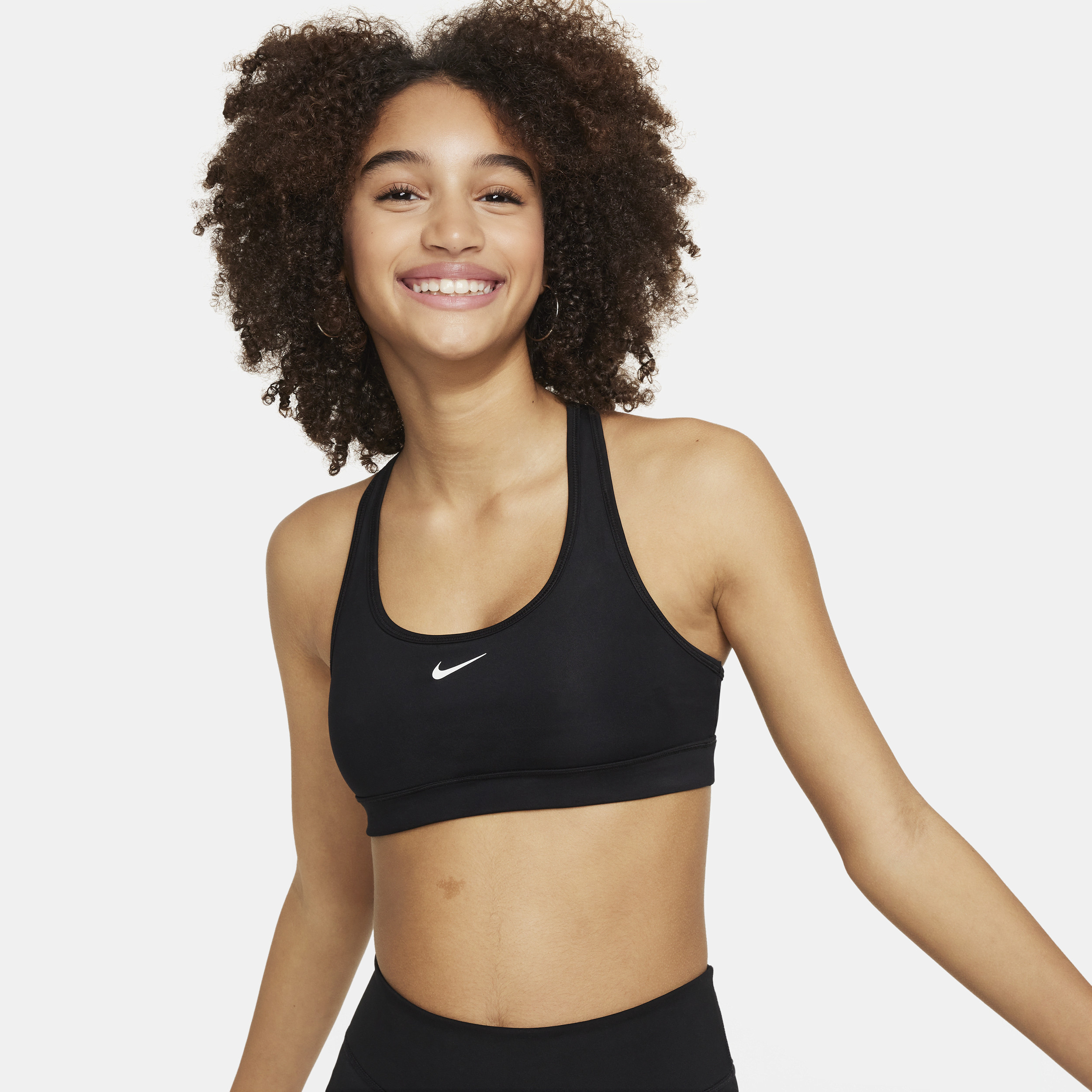 Nike Women's Swoosh Girls' Sports Bra in Black | FJ7161-010 | Nike (US)