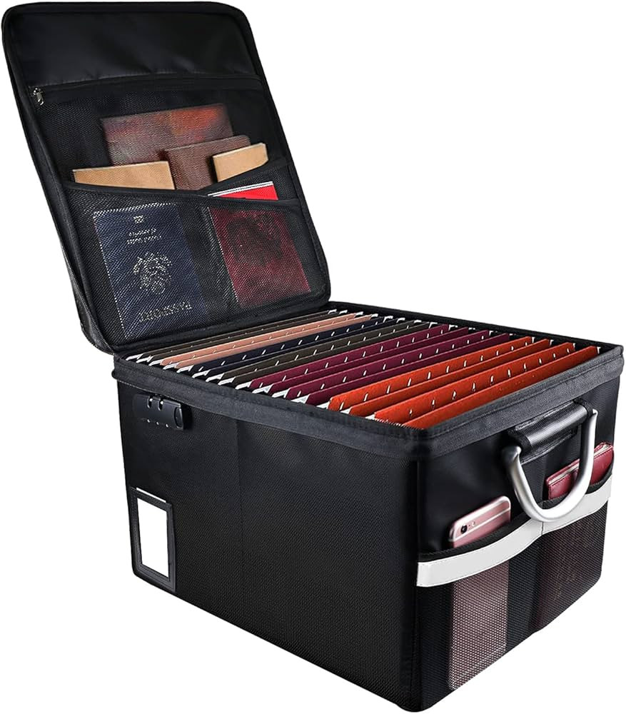 Amazon.com : Fireproof Document Box File Organizer Box, Fireproof File Cabinet Box Storage Filing... | Amazon (US)