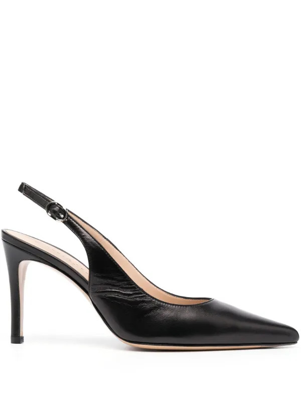 Roberto Festa Lavinia 85mm Leather Slingback Pumps | Black | FARFETCH UK | Farfetch Global