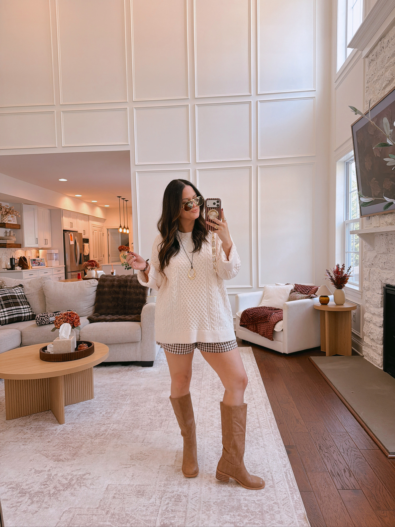 Wearing an XL in both pieces..

#LTKSeasonal #LTKMidsize