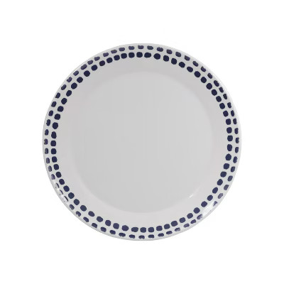 Melamine Polka Dot Dinner Plate 10.5" Washed Indigo - Room Essentials™ | Target