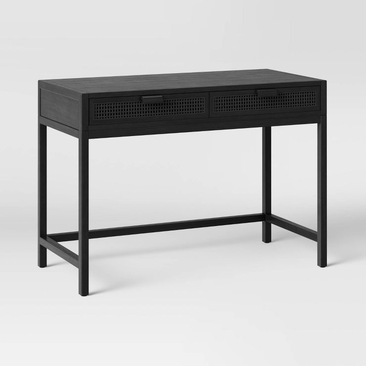 Minsmere Writing Desk with Drawers Black - Threshold™ | Target