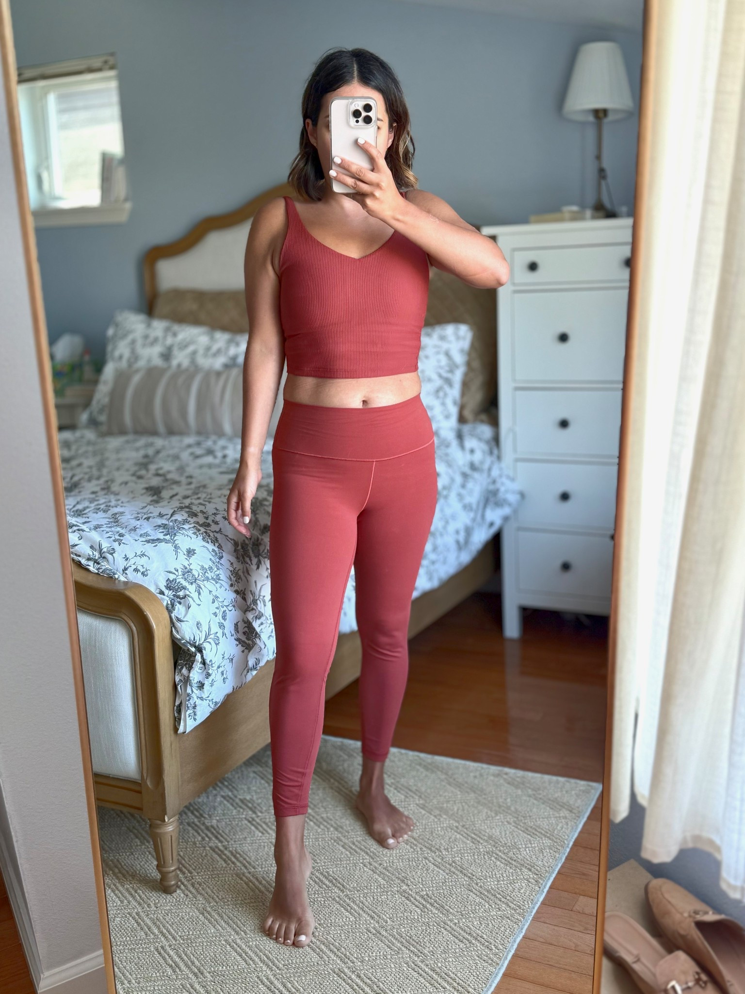 Cute workout clothes ✨

Top is size M (built-in cup so no need for sport bra 🙌🏼). I sized up for comfort.

Leggings are size M petite (true to size). Lovely buttery material 

#LTKPetite #LTKU #LTKActive