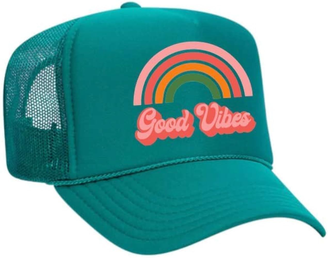 Good Vibes Rainbow Trucker Hat | Amazon (US)