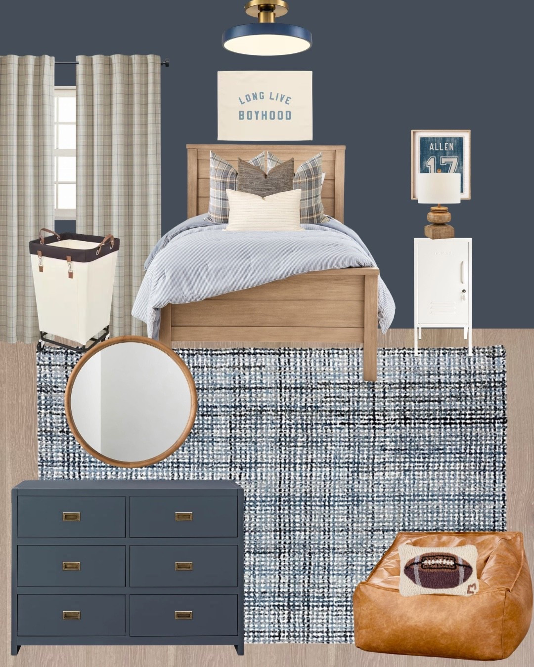 ✨Boys Bedroom✨
Blues and natural wood make this room an easy transition from boy to teen. 

#LTKHome #LTKKids #LTKSpringSale