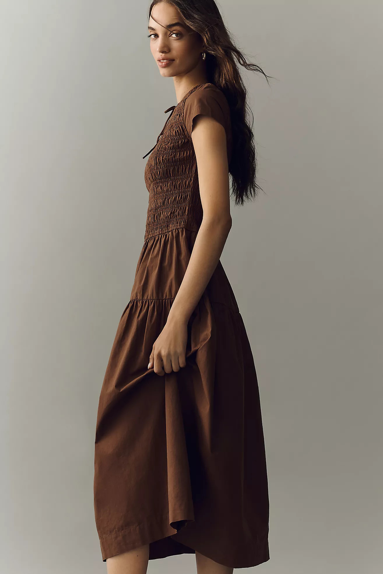 Damson Madder Ebba Organic Cotton Midi Dress | Anthropologie (US)