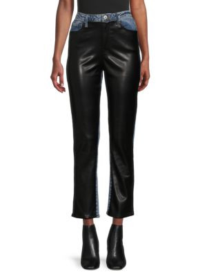 River High Rise Two Tone Straight Ankle Jeans | Saks Fifth Avenue OFF 5TH
