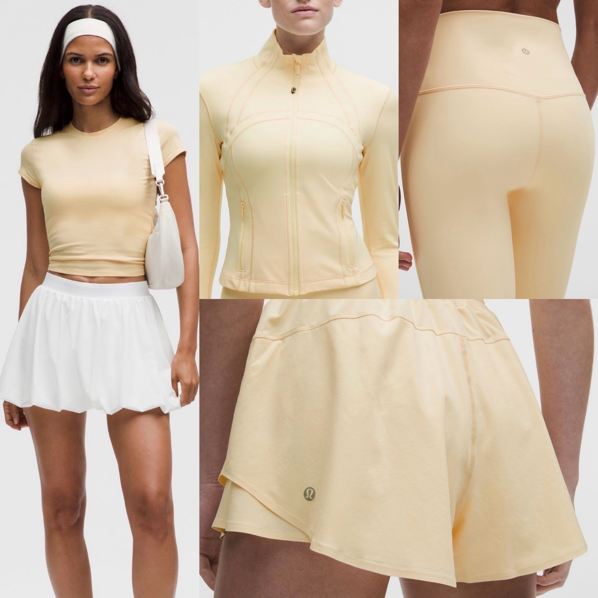 Butter cream drop 

I grabbed the baby T, align shorts, define and a skirt to pair for golf. 