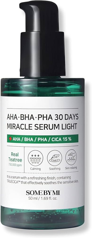 SOME BY MI AHA BHA PHA 30 Days Miracle Serum Light - 1.69Oz, 50ml - Made from Tea tree Water for ... | Amazon (US)