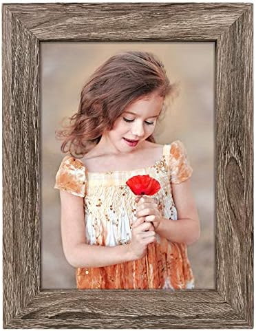 NUOLAN 5x7 Picture Frame Rustic Gray Wood Pattern Art Photo Frames 6 Packs for Wall or Tabletop D... | Amazon (US)