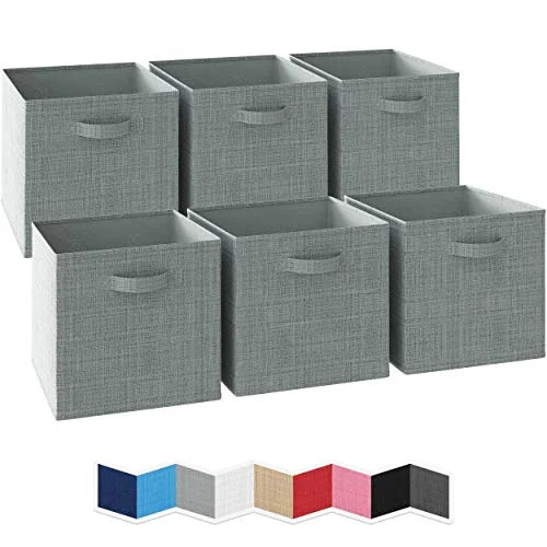 NEATERIZE 13x13 Large Storage Cubes - Set of 6 Storage Bins. Features Dual Handles | Cube Storage... | Walmart (US)