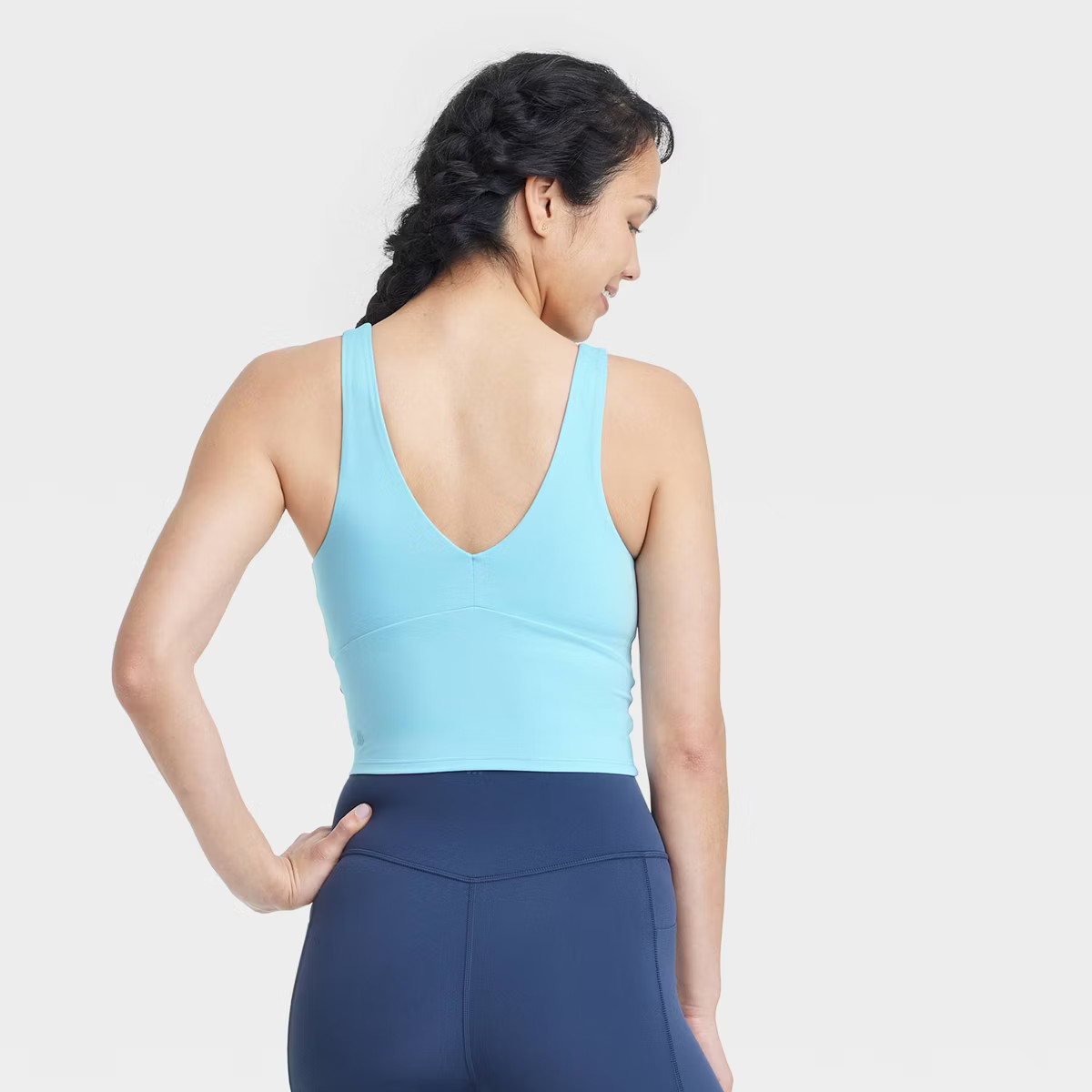 Women's Flex Light Support V-Neck Cropped Sports Bra - All In Motion™ | Target