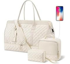 ETRONIK Weekender Overnight Bag for Women, Large Travel Duffle Bag with Shoe Compartment & Wet Po... | Amazon (US)