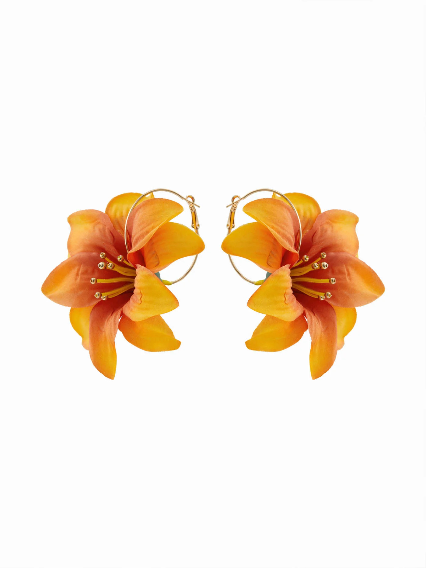 FLORAL DROP HOOP EARRINGS | Cider