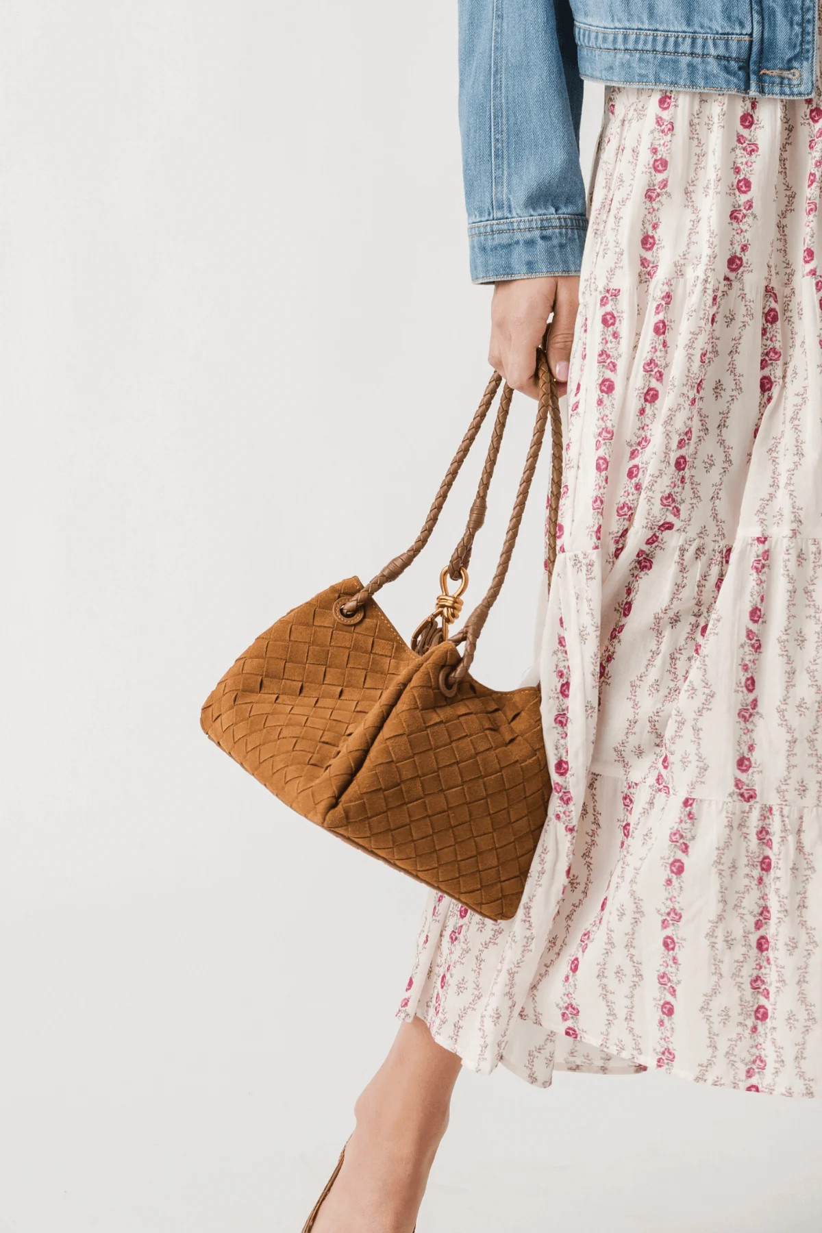 Emma Woven Suede Bag | Social Threads