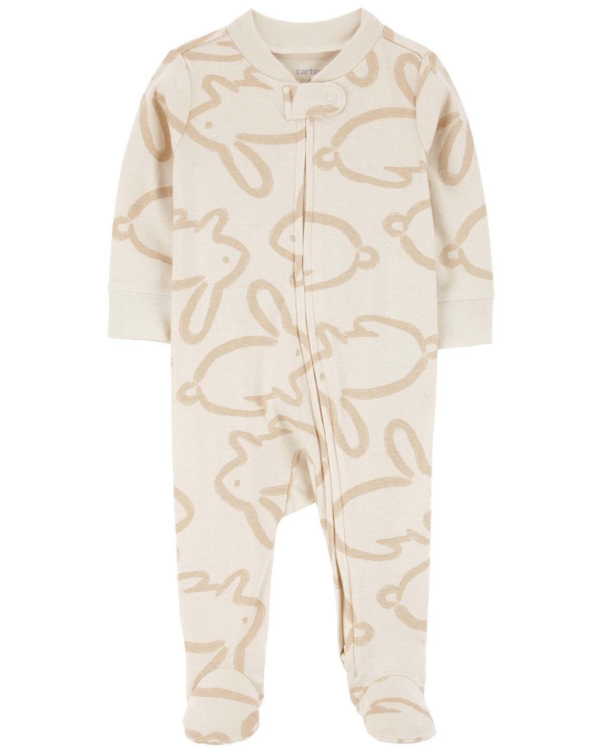 Ivory Baby Bunny 2-Way Zip Cotton Sleep & Play | carters.com | Carter's