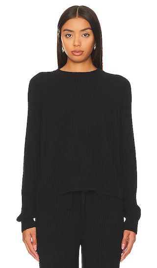 Boxy Chenille Sweater in Black | Revolve Clothing (Global)