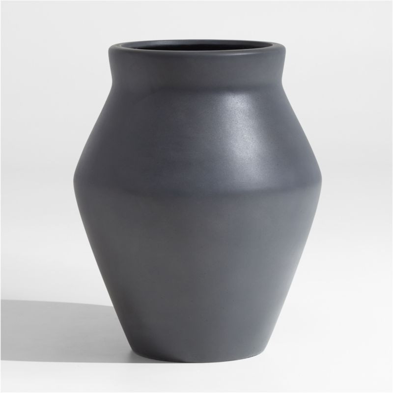 Wabi Large Slate Fiberstone Planter by Leanne Ford + Reviews | Crate & Barrel | Crate & Barrel