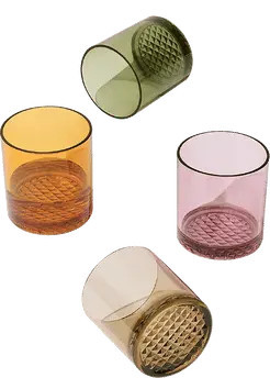 Multi Color Old Fashioned 4 Pack by Tossware | USA | Total Wine