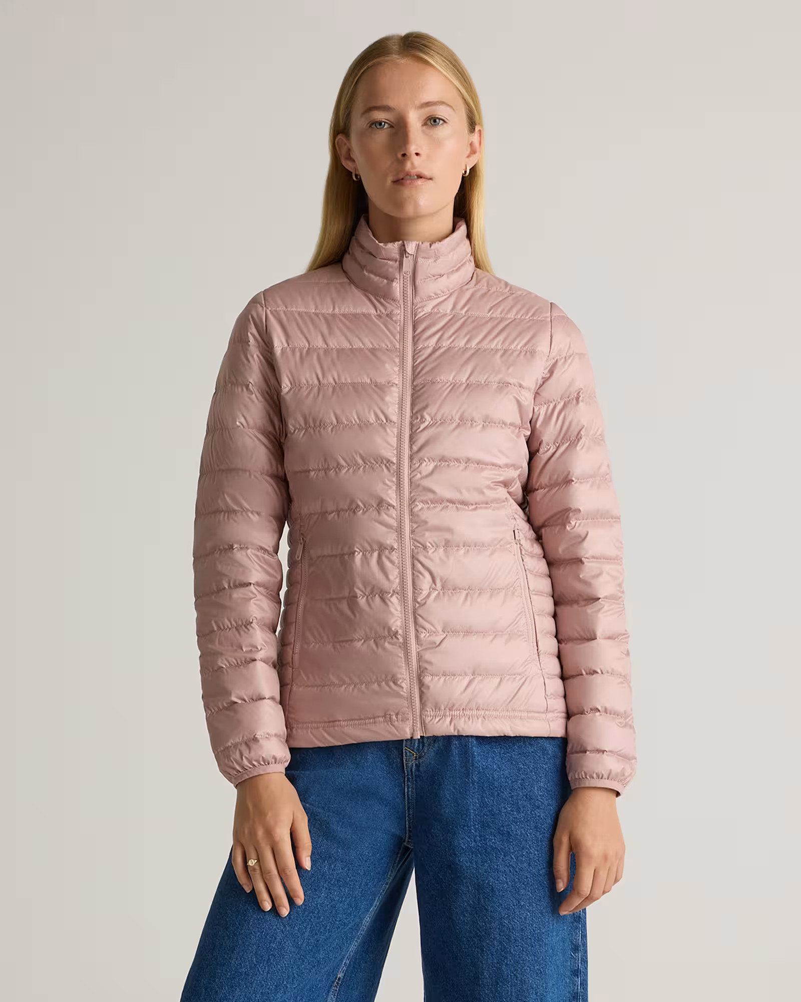 Lightweight Down Packable Puffer Jacket in Antique Rose | Quince