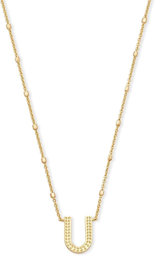 Kendra Scott Letters A-Z Pendant Necklace for Women, Fashion Jewelry, 14k Gold-Plated Brass | Amazon (US)
