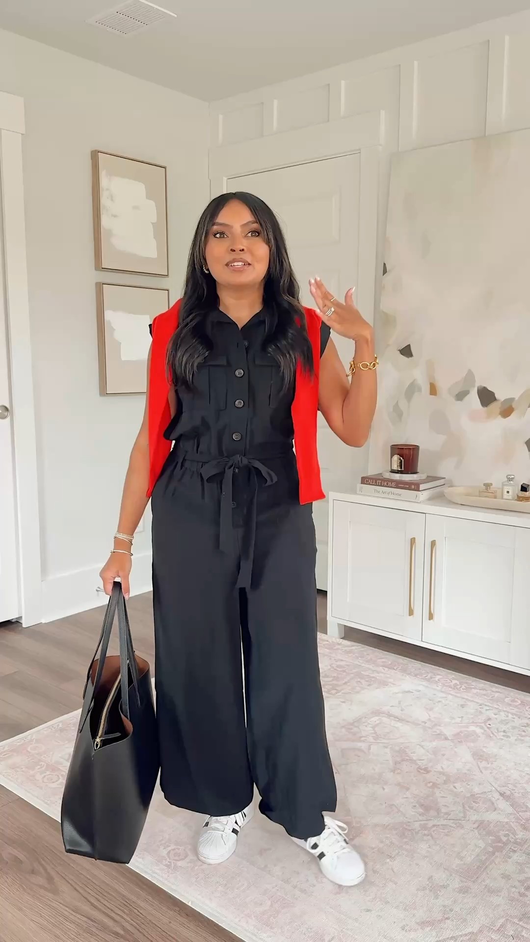 Teacher & Office Casual Outfits Part 6 - with Sneakers
Black jumpsuit size xs petite TTS
Red cardigan size xs petite TTS
Black and white sneakers size 5.5 / 6.5 TTS


#LTKSaleAlert #LTKPetite #LTKWorkwear