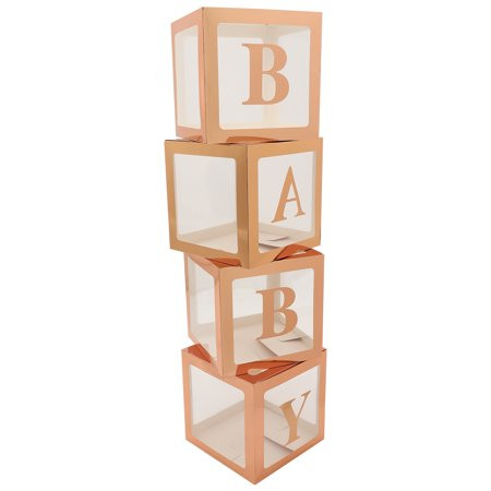 1 Set Baby Balloon Boxes Party Balloon Boxes Baby Boxes with Letters for Baby Shower | Walmart (US)