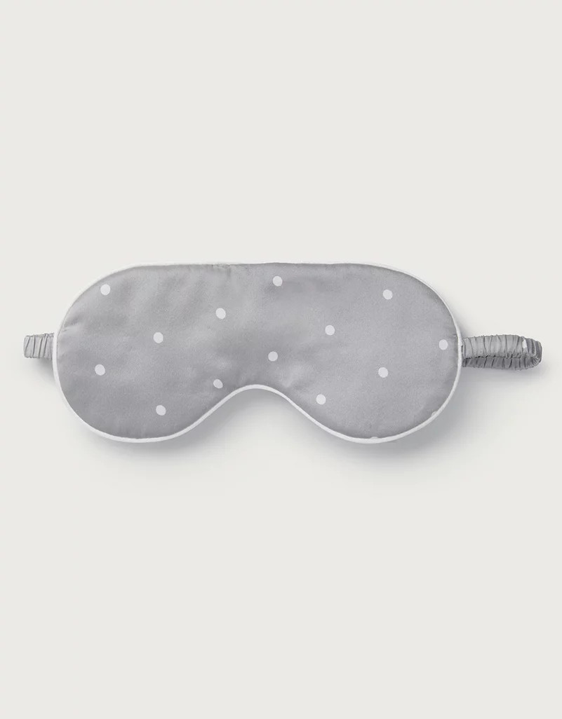 Gray Spot Silk Eye Mask | The White Company (UK)