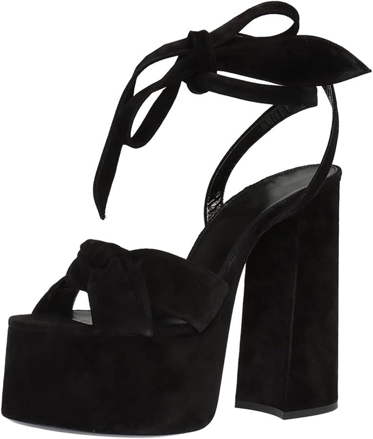 Goolita Metallic Lace Up Chunky Heel Platform Heels For Women Open Toe Slingback Ankle Strap Heel... | Amazon (US)