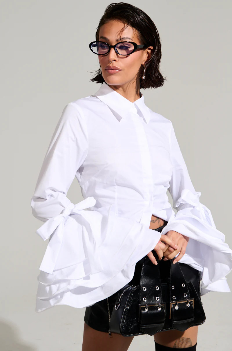 VANJA BUTTON DOWN BLOUSE | AKIRA