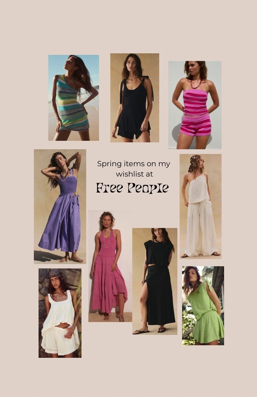 Spring items in my cart at Free People 💜🌸 perfect for spring break maxi dresses skirt sets and skorts stripes and short sets 

#LTKSpringSale #LTKTravel #LTKSeasonal