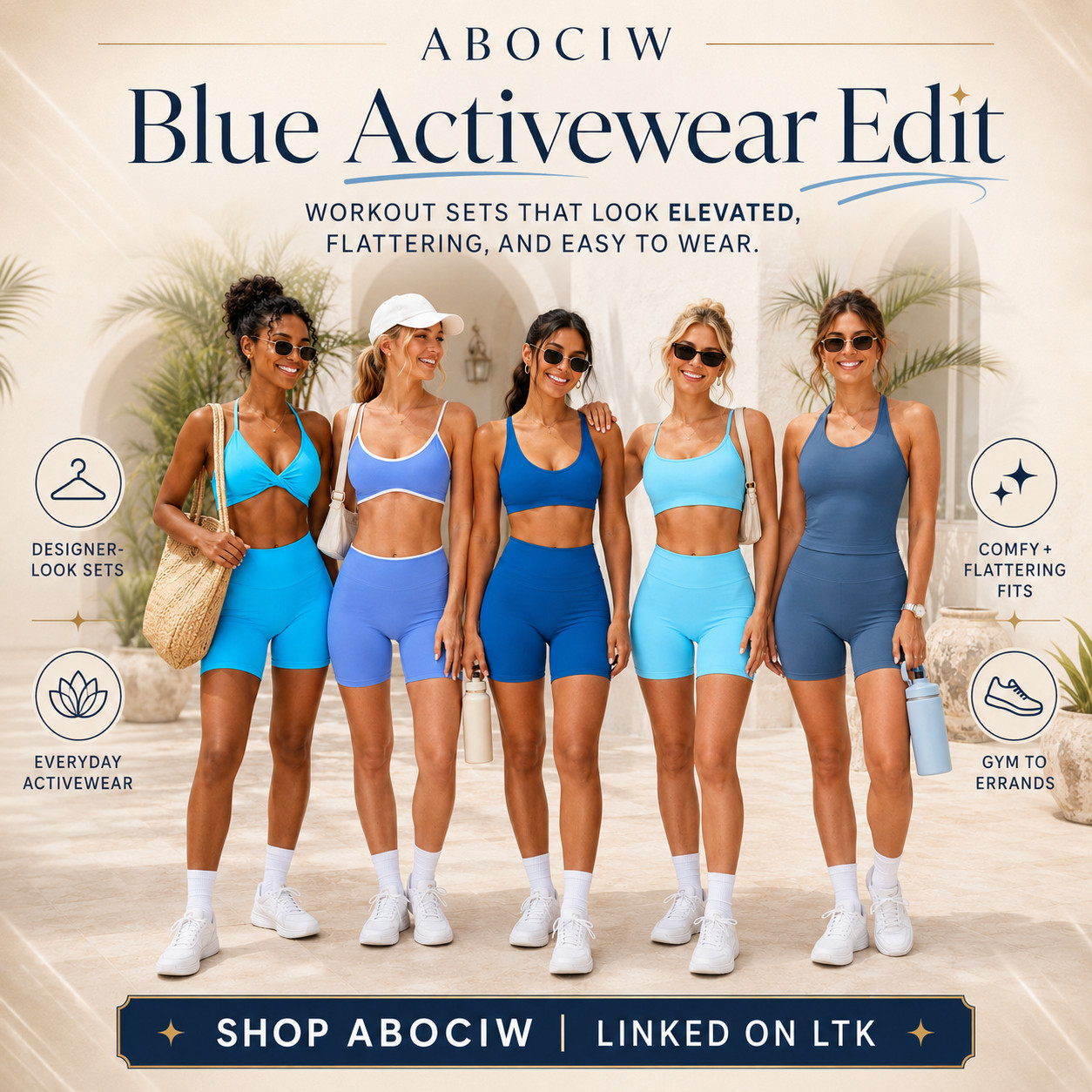ABOCIW Elevated Athleisure | Coastal Blues Short Sets

Blue activewear sets that make your workout outfit feel fresh, sporty, and instantly more expensive 💙

These ABOCIW workout sets are some of the closest Amazon dupes to CSB / expensive athleisure brands if you love that sculpted, designer-look activewear vibe but don’t want to pay luxury activewear prices.

The blue shades are what make this edit such a strong one — from bright aqua and sky blue to cobalt, periwinkle, and deeper blue tones, these colors feel clean, flattering, confident, and so easy to wear for summer.

What I love about these is that they don’t look like basic gym sets!!

They have that elevated matching-set look that makes you feel instantly put together, whether you’re heading to the gym, going to Pilates, taking a hot girl walk, running errands, grabbing coffee, packing for vacation, or throwing on something cute for an easy everyday athleisure outfit.

The blue color story feels sporty but still feminine, which is exactly why these stand out in a sea of plain black workout sets. 

They give that “I look put together without trying” energy while still being comfy enough for real life.

These are especially good if you want Amazon activewear that feels flattering, sculpted, designer-inspired, and easy to style on repeat.

Pair them with white sneakers, crew socks, a tote bag, sunglasses, a baseball hat, a claw clip, an oversized button-down, or a lightweight zip hoodie for that gym-to-errands look that always works.

I did the digging for you — if you’ve been wanting cute Amazon activewear, blue workout sets, matching gym sets, Pilates outfits, hot girl walk outfits, summer athleisure, or affordable activewear that gives expensive brand energy, these are the ABOCIW sets I’d check first before colors and sizes start moving!!

📌 SAVE this for your next activewear refresh.

↓ Everything is linked!

#LTKActive #LTKSaleAlert #LTKTravel