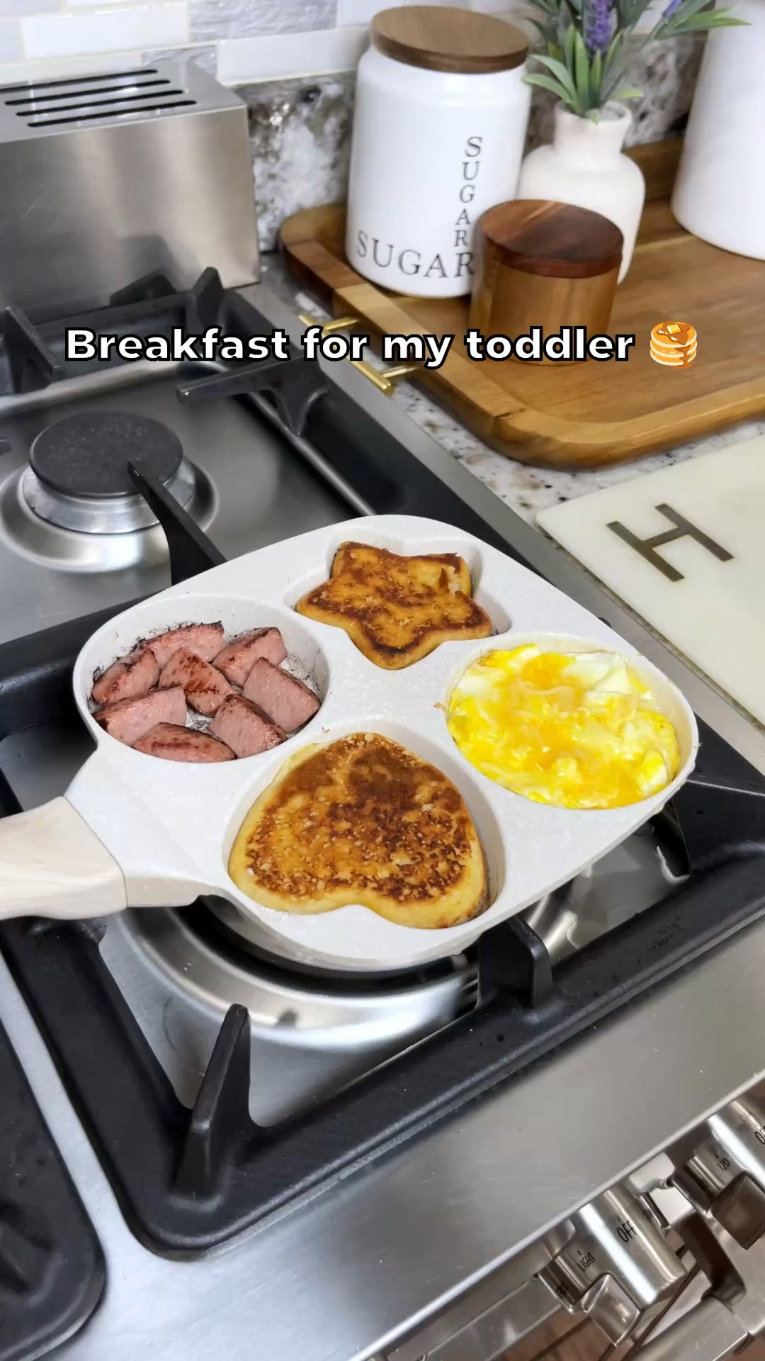 Easy breakfast for my toddler (and the older kids) using my pancake skillet
 #toddlermeals #toddlerbreakfast #toddlerlife #breakfast #easyrecipe 

#LTKFamily #LTKHome #LTKKids