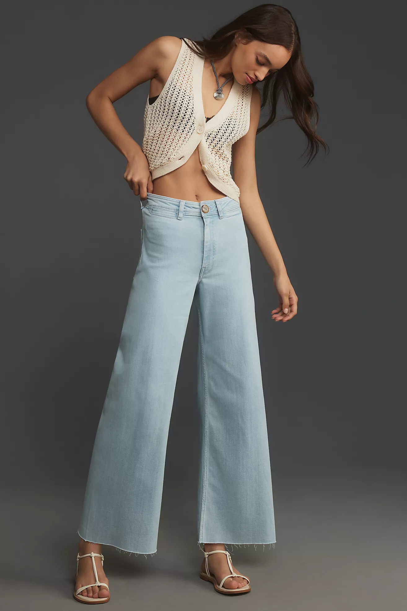 The Ettie High-Rise Crop Wide-Leg Jeans by Maeve | Anthropologie (US)