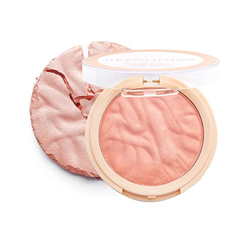Revolution Beauty London, Blusher Reloaded, Pressed Powder Face Blusher, Highly Pigmented & Long-Lasting Formula, Peaches & Cream, 0.26 oz | Amazon (US)