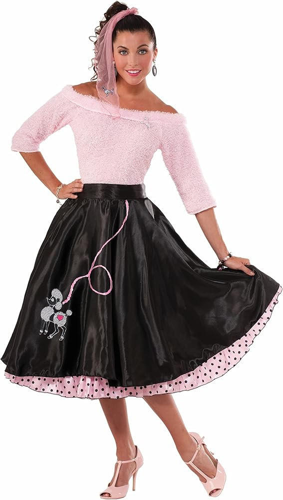 Forum Novelties Women's 50's Poodle Skirt Black | Amazon (US)