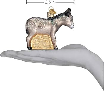 Old World Christmas Ornaments Farm Animals Glass Blown Ornaments for Christmas Tree, Donkey | Amazon (US)