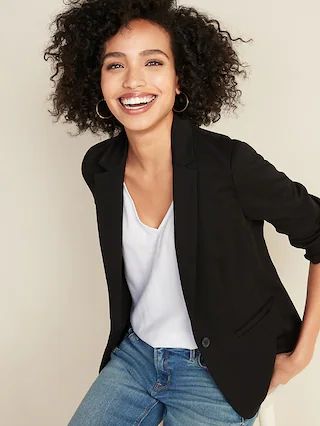 Classic Ponte-Knit Blazer for Women | Old Navy (CA)